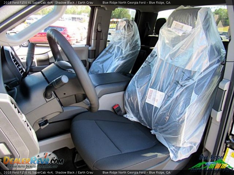 2018 Ford F150 XL SuperCab 4x4 Shadow Black / Earth Gray Photo #11
