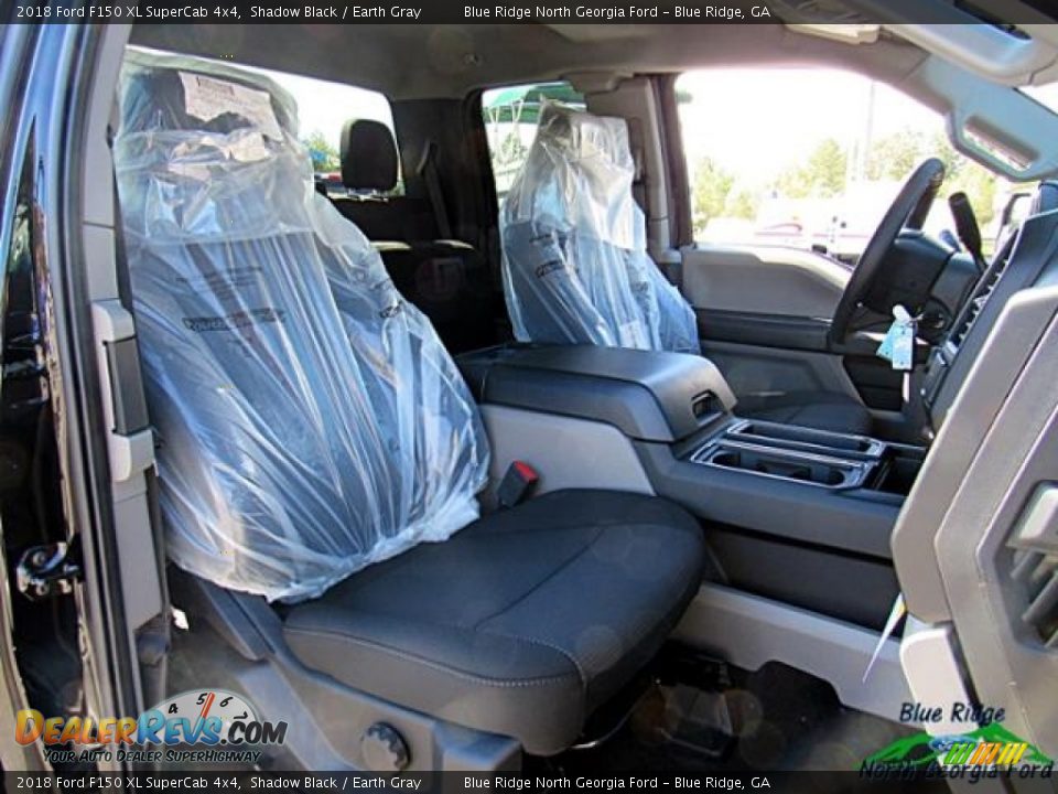 2018 Ford F150 XL SuperCab 4x4 Shadow Black / Earth Gray Photo #12