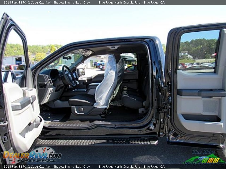 2018 Ford F150 XL SuperCab 4x4 Shadow Black / Earth Gray Photo #13
