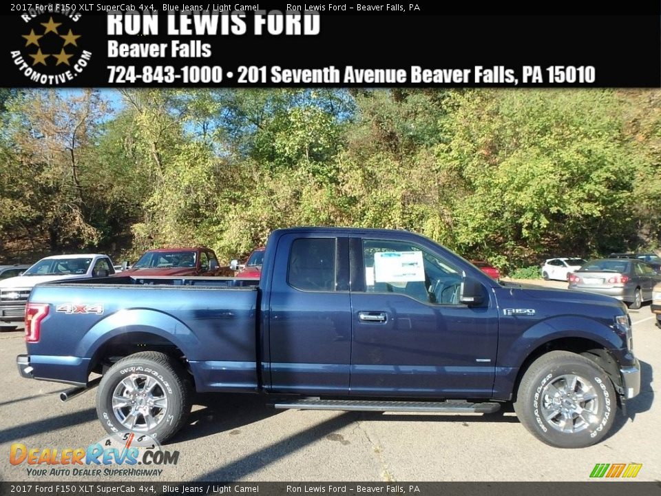 2017 Ford F150 XLT SuperCab 4x4 Blue Jeans / Light Camel Photo #1