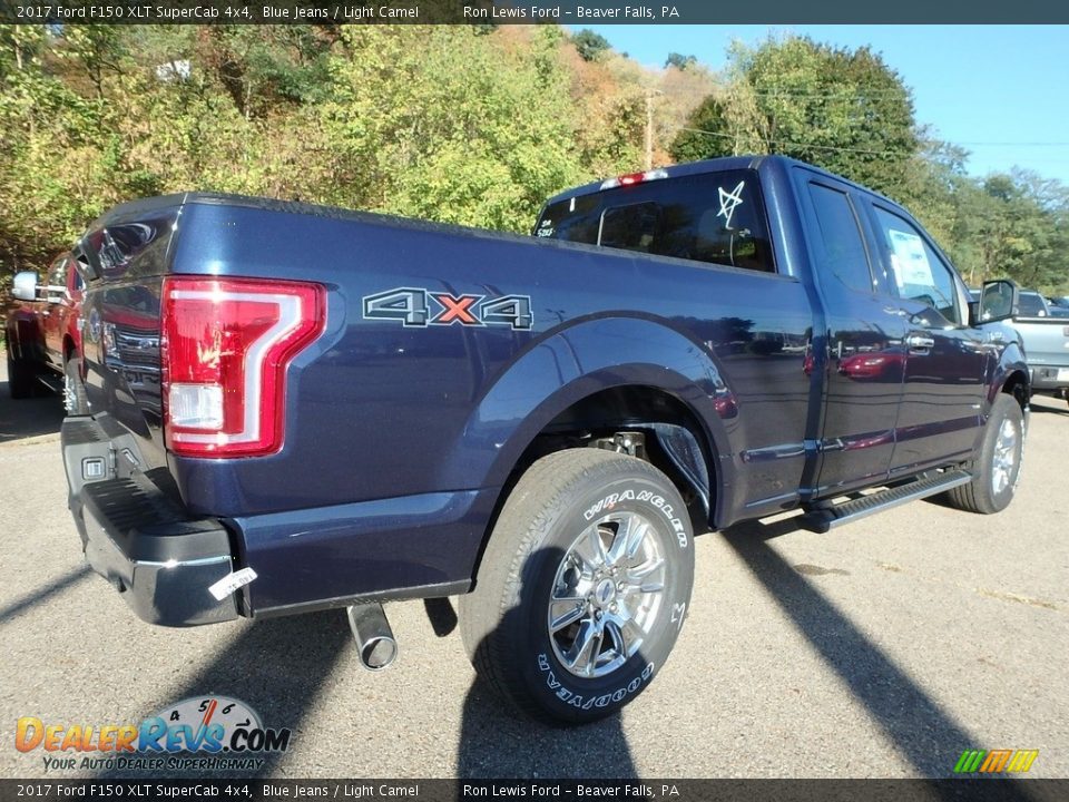 2017 Ford F150 XLT SuperCab 4x4 Blue Jeans / Light Camel Photo #2