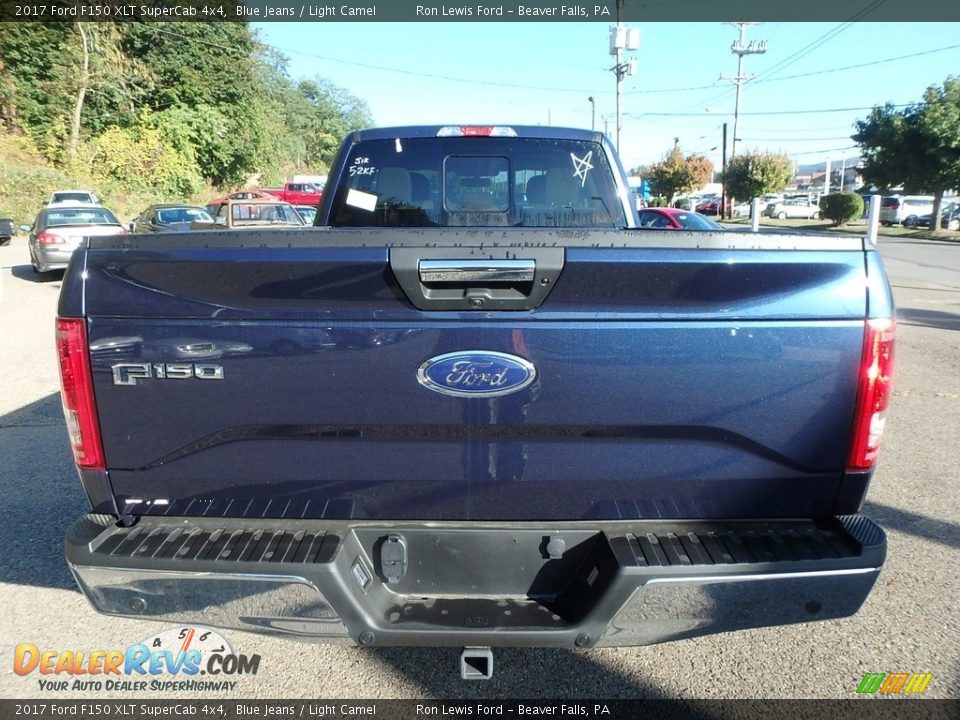 2017 Ford F150 XLT SuperCab 4x4 Blue Jeans / Light Camel Photo #3