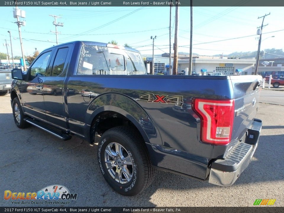 2017 Ford F150 XLT SuperCab 4x4 Blue Jeans / Light Camel Photo #4