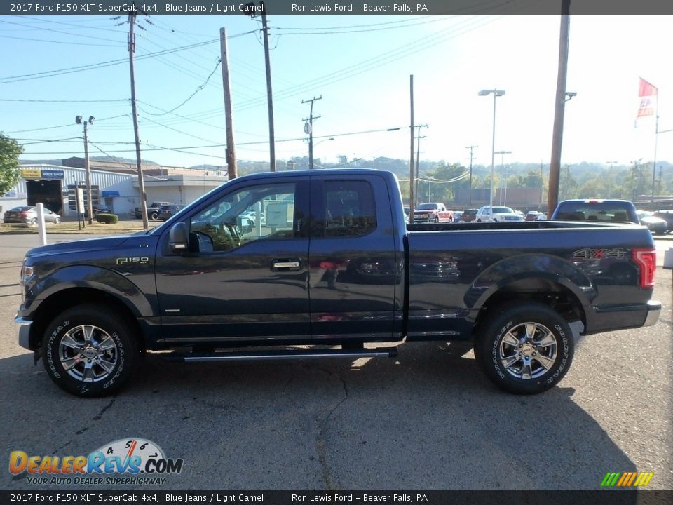 2017 Ford F150 XLT SuperCab 4x4 Blue Jeans / Light Camel Photo #5