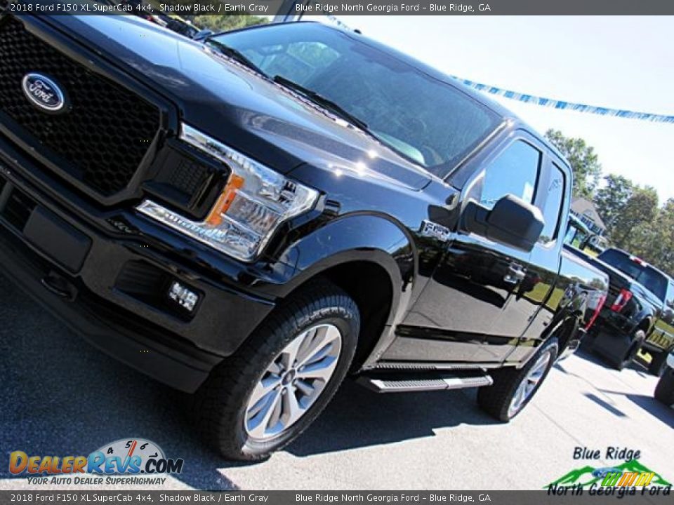 2018 Ford F150 XL SuperCab 4x4 Shadow Black / Earth Gray Photo #24