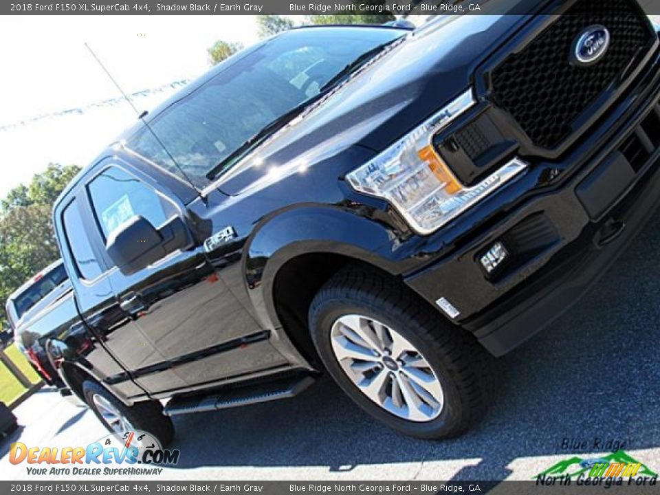 2018 Ford F150 XL SuperCab 4x4 Shadow Black / Earth Gray Photo #25