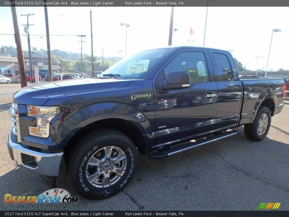 2017 Ford F150 XLT SuperCab 4x4 Blue Jeans / Light Camel Photo #6