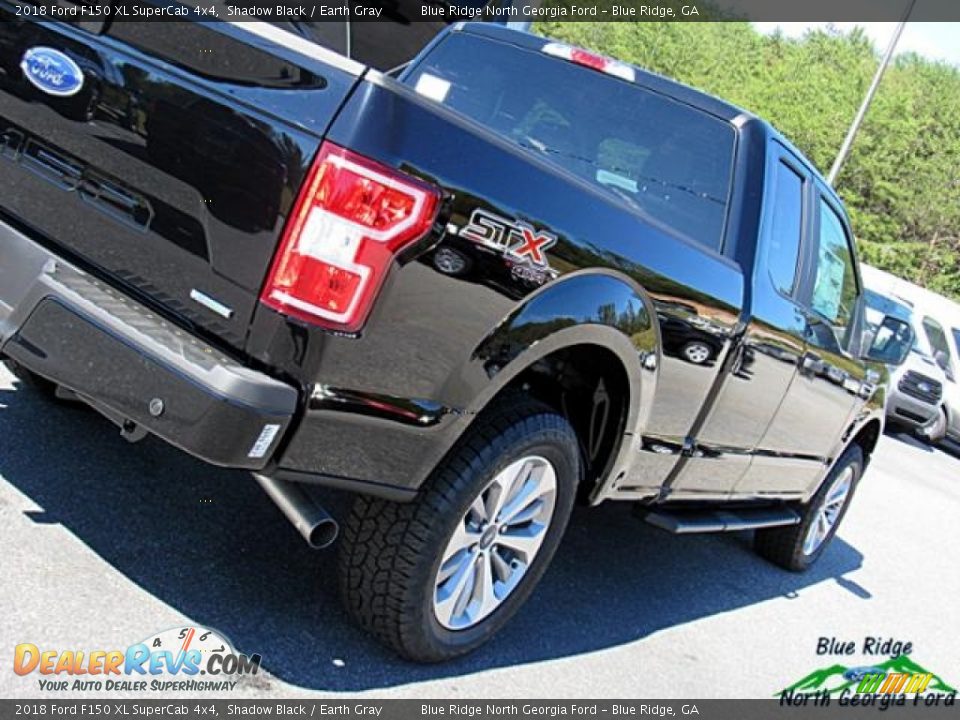 2018 Ford F150 XL SuperCab 4x4 Shadow Black / Earth Gray Photo #26