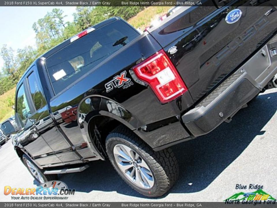 2018 Ford F150 XL SuperCab 4x4 Shadow Black / Earth Gray Photo #27