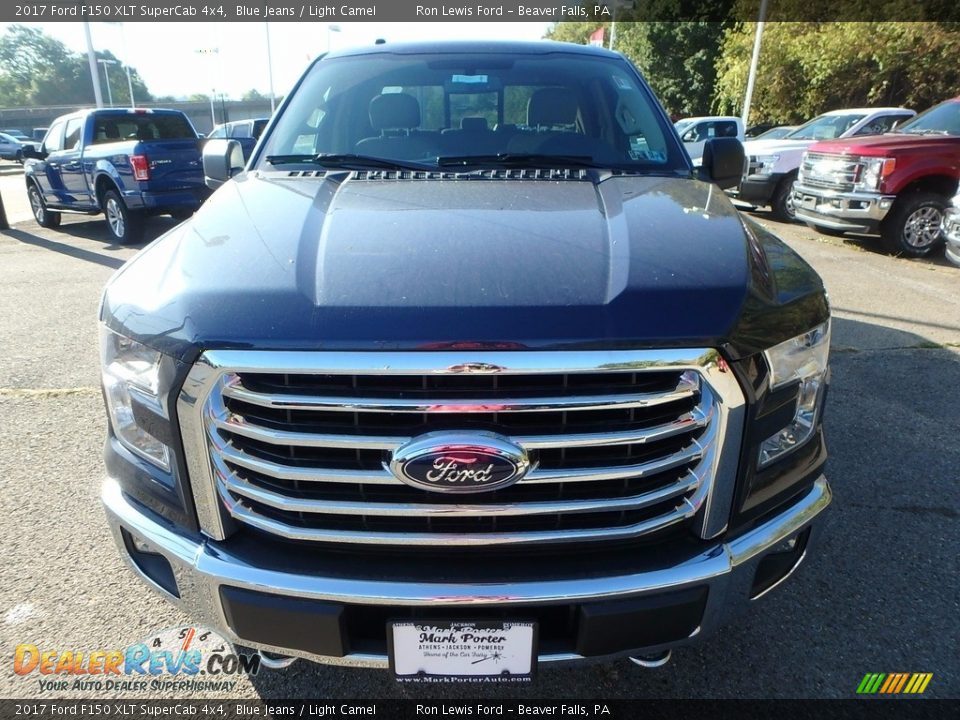 2017 Ford F150 XLT SuperCab 4x4 Blue Jeans / Light Camel Photo #7