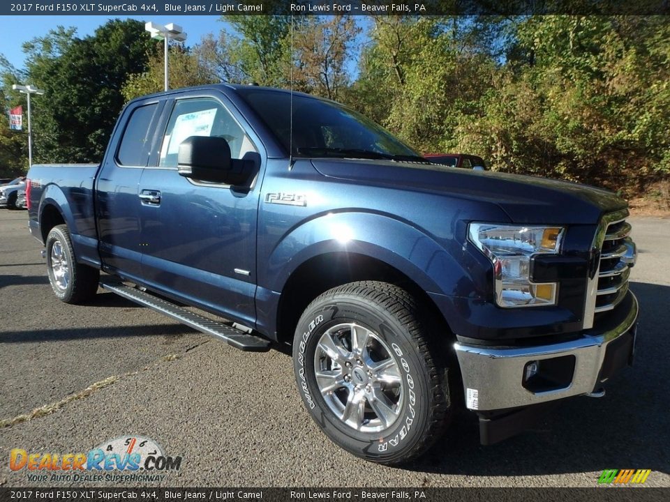 2017 Ford F150 XLT SuperCab 4x4 Blue Jeans / Light Camel Photo #8
