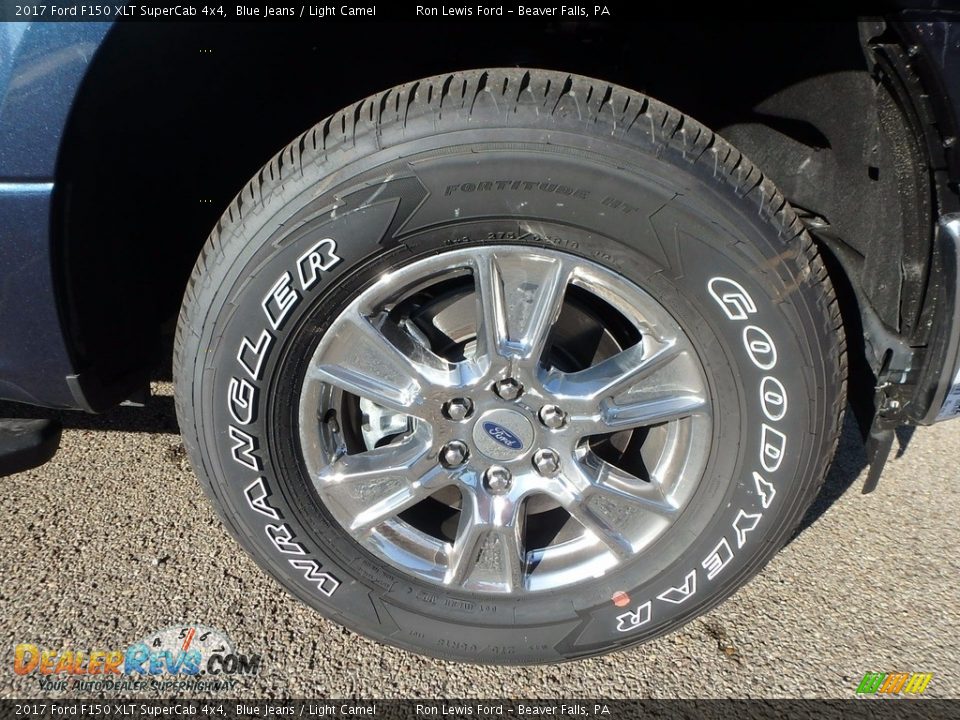 2017 Ford F150 XLT SuperCab 4x4 Blue Jeans / Light Camel Photo #9