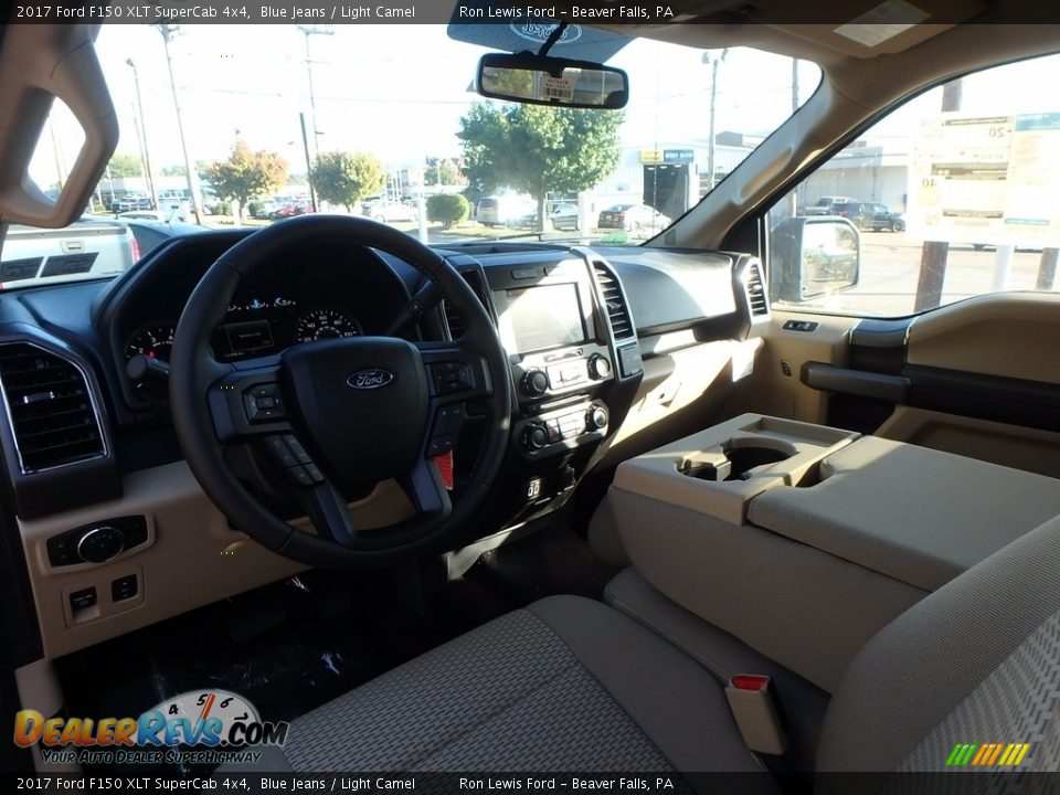 2017 Ford F150 XLT SuperCab 4x4 Blue Jeans / Light Camel Photo #12