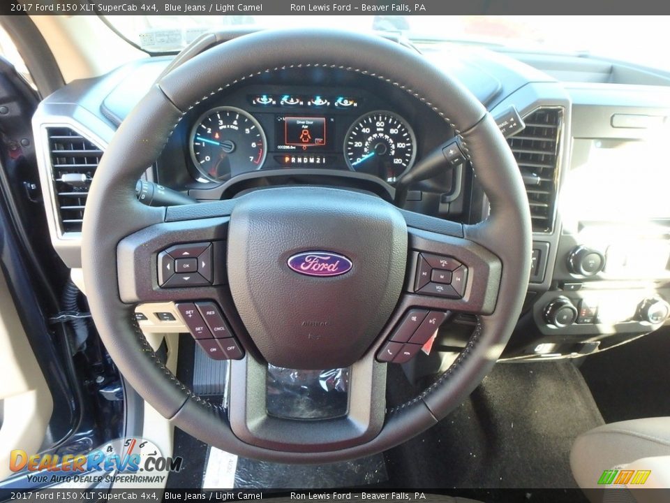 2017 Ford F150 XLT SuperCab 4x4 Blue Jeans / Light Camel Photo #17