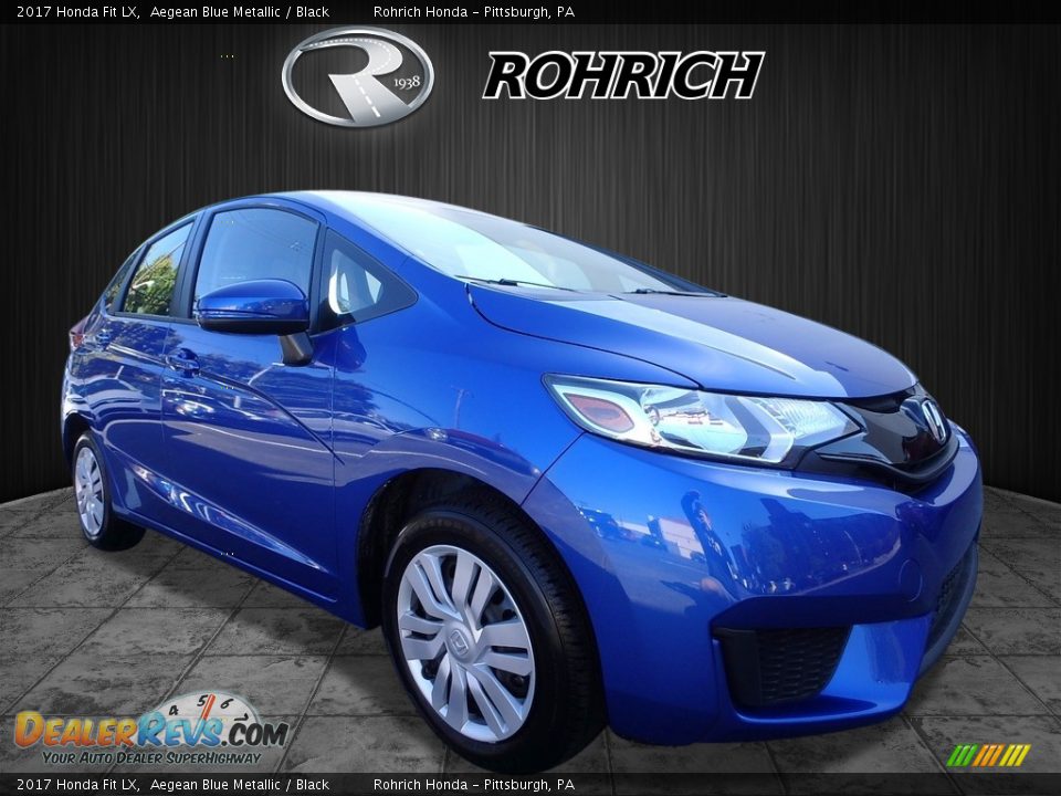 2017 Honda Fit LX Aegean Blue Metallic / Black Photo #1