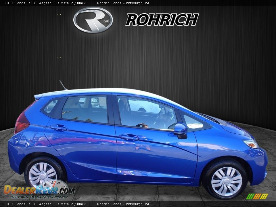 2017 Honda Fit LX Aegean Blue Metallic / Black Photo #2