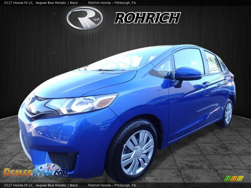 2017 Honda Fit LX Aegean Blue Metallic / Black Photo #3