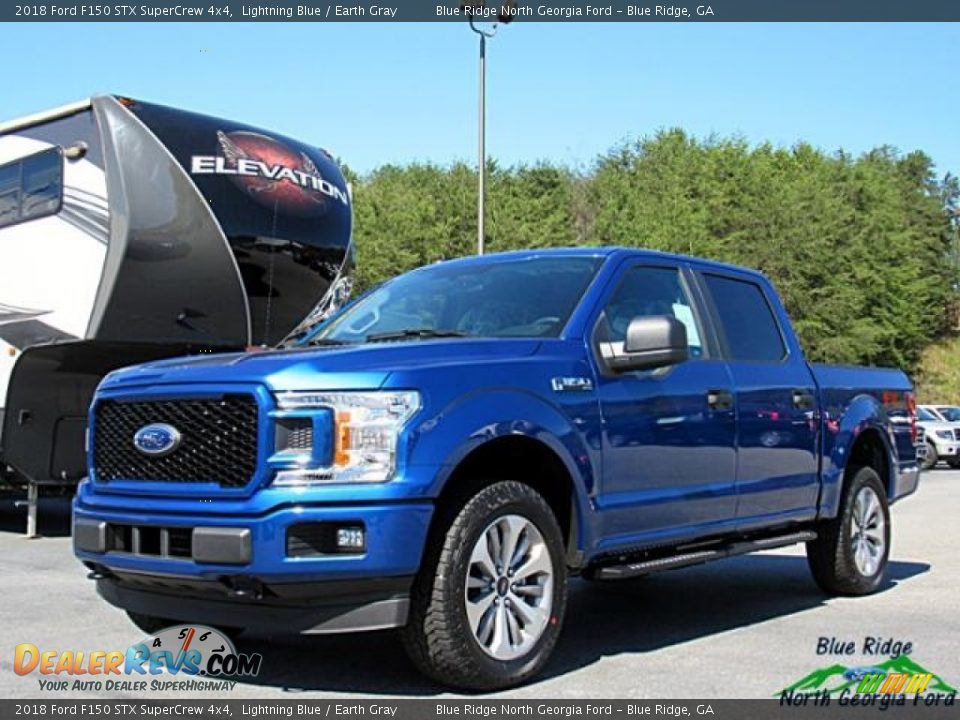 2018 Ford F150 STX SuperCrew 4x4 Lightning Blue / Earth Gray Photo #1