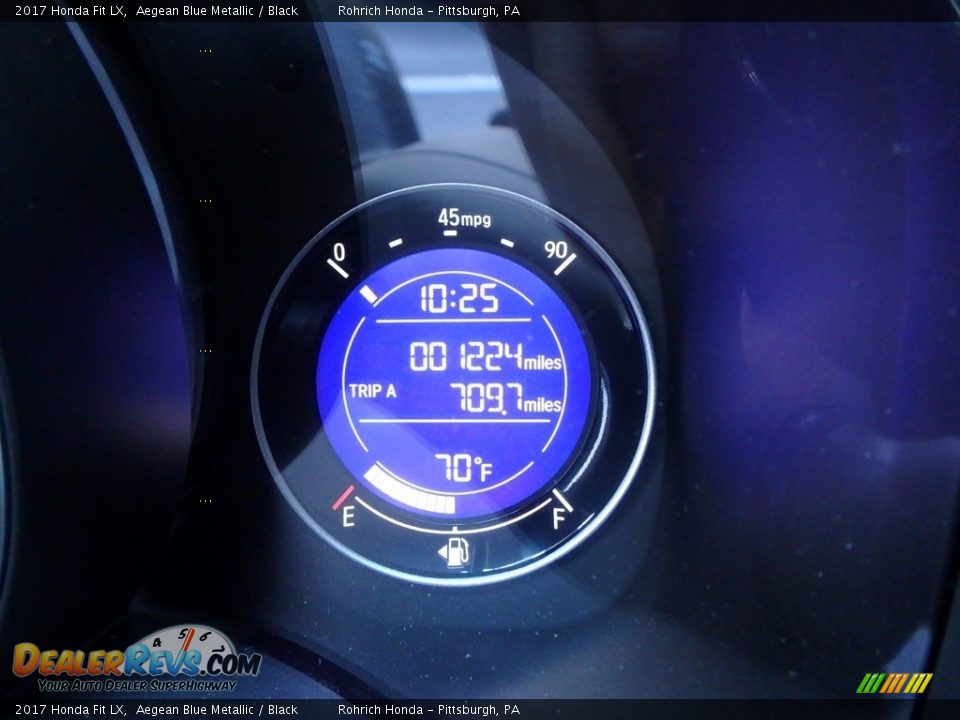 2017 Honda Fit LX Aegean Blue Metallic / Black Photo #10