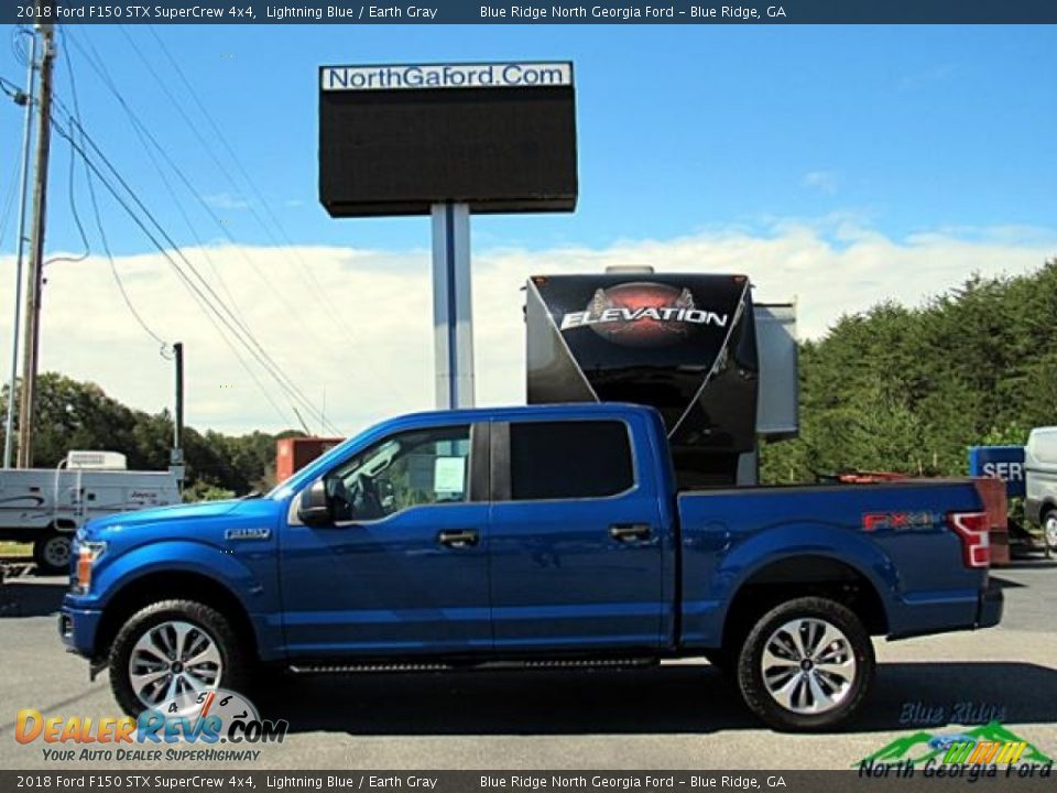 2018 Ford F150 STX SuperCrew 4x4 Lightning Blue / Earth Gray Photo #2