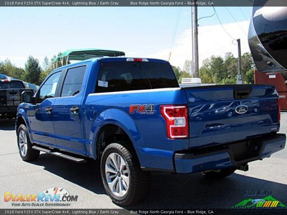 2018 Ford F150 STX SuperCrew 4x4 Lightning Blue / Earth Gray Photo #3