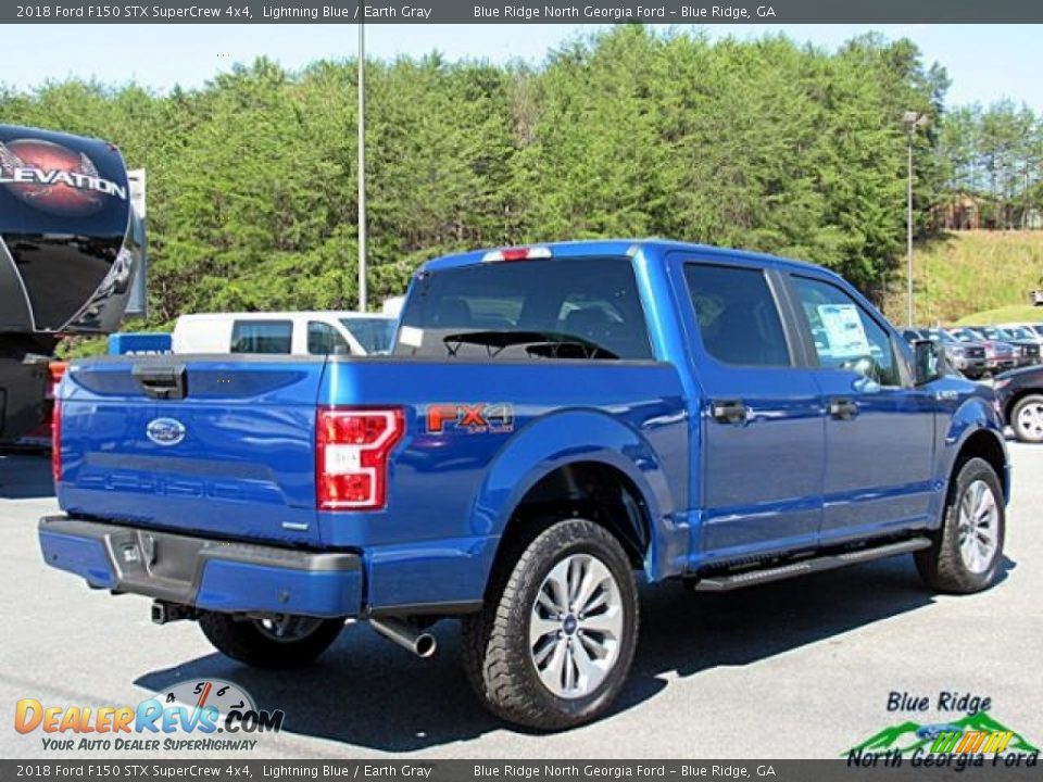2018 Ford F150 STX SuperCrew 4x4 Lightning Blue / Earth Gray Photo #5