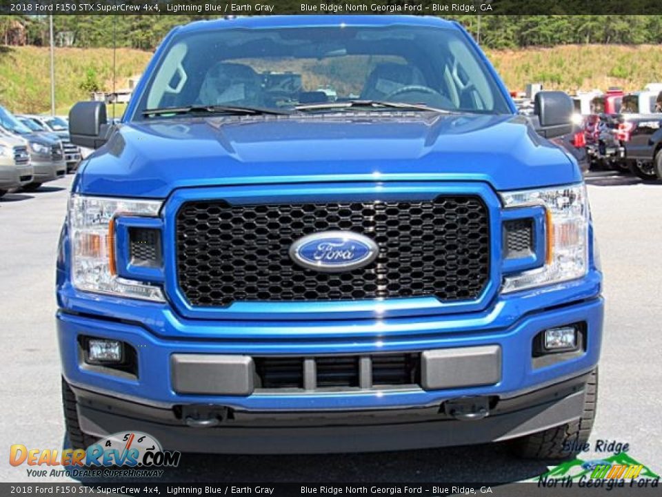 2018 Ford F150 STX SuperCrew 4x4 Lightning Blue / Earth Gray Photo #8
