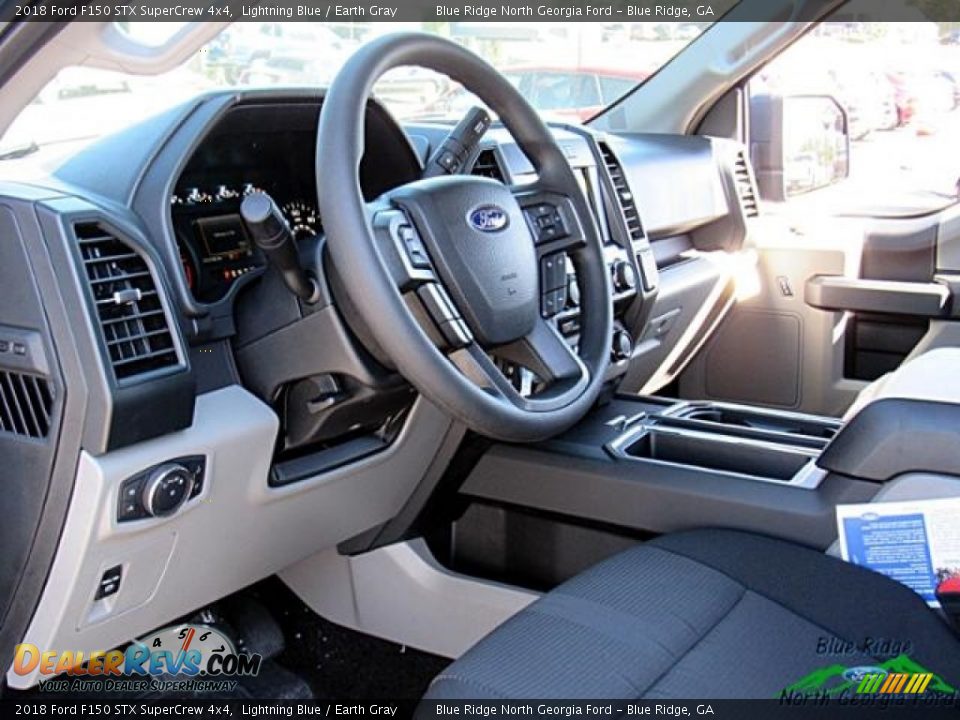 2018 Ford F150 STX SuperCrew 4x4 Lightning Blue / Earth Gray Photo #10
