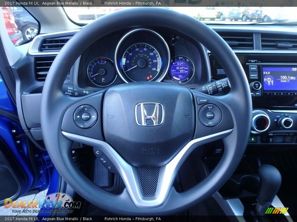 2017 Honda Fit LX Aegean Blue Metallic / Black Photo #21