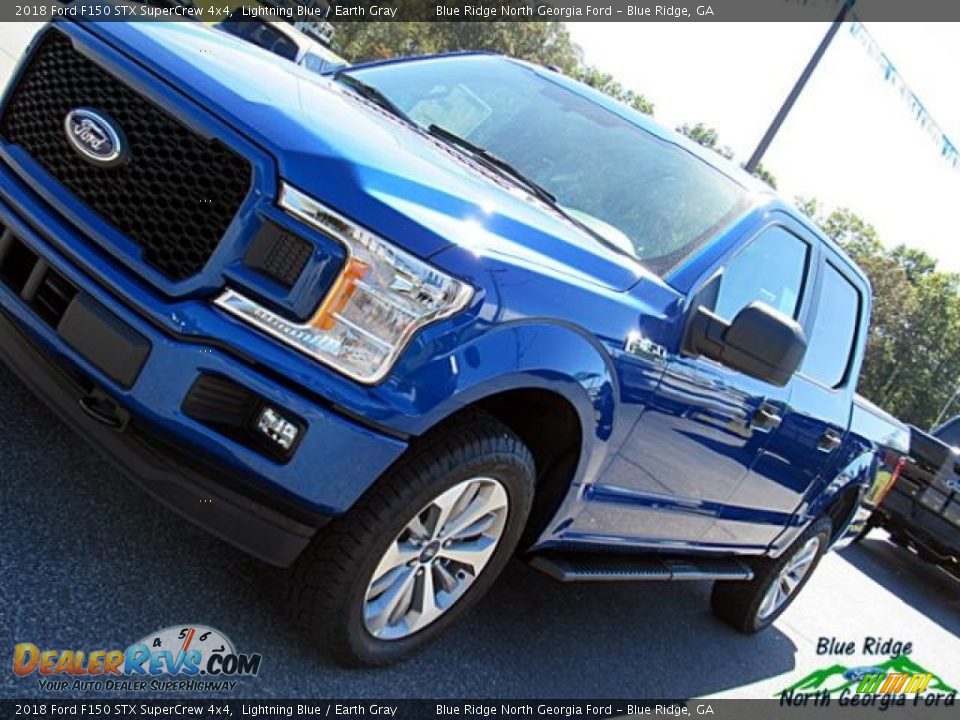 2018 Ford F150 STX SuperCrew 4x4 Lightning Blue / Earth Gray Photo #28