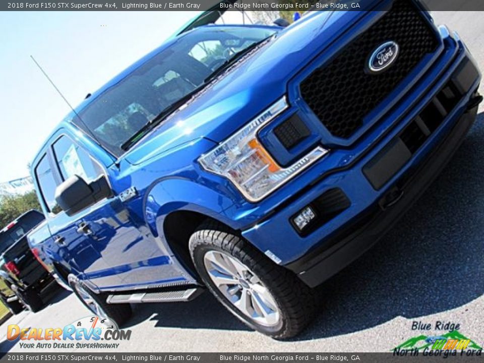 2018 Ford F150 STX SuperCrew 4x4 Lightning Blue / Earth Gray Photo #29