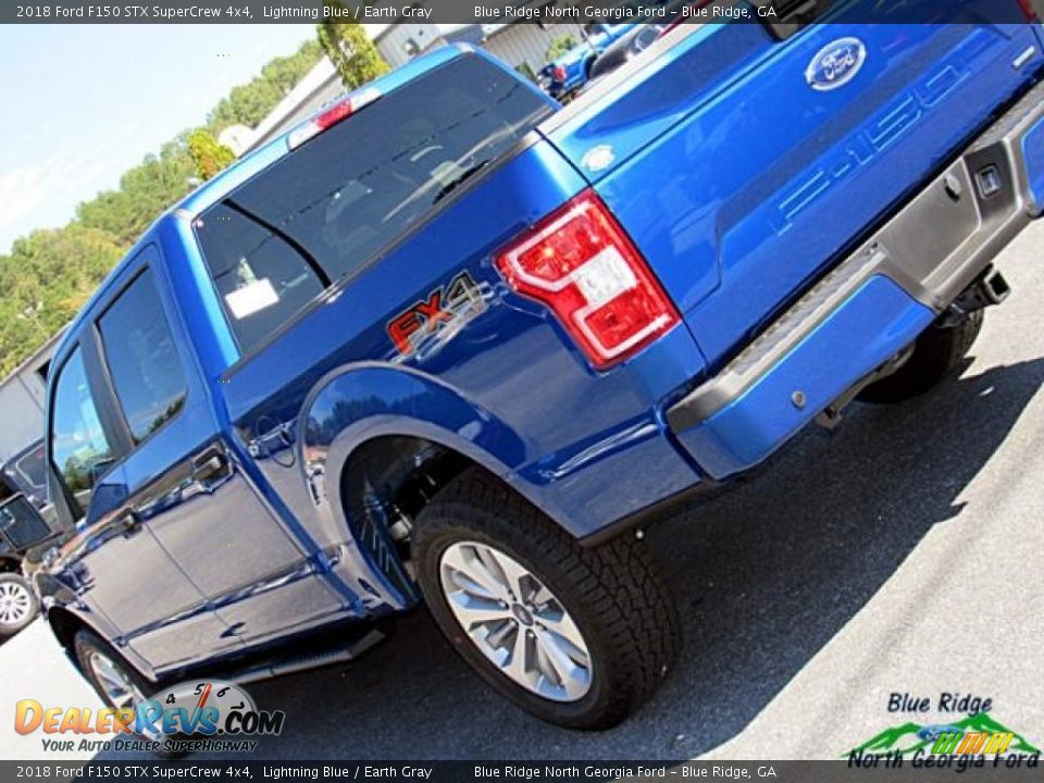 2018 Ford F150 STX SuperCrew 4x4 Lightning Blue / Earth Gray Photo #31