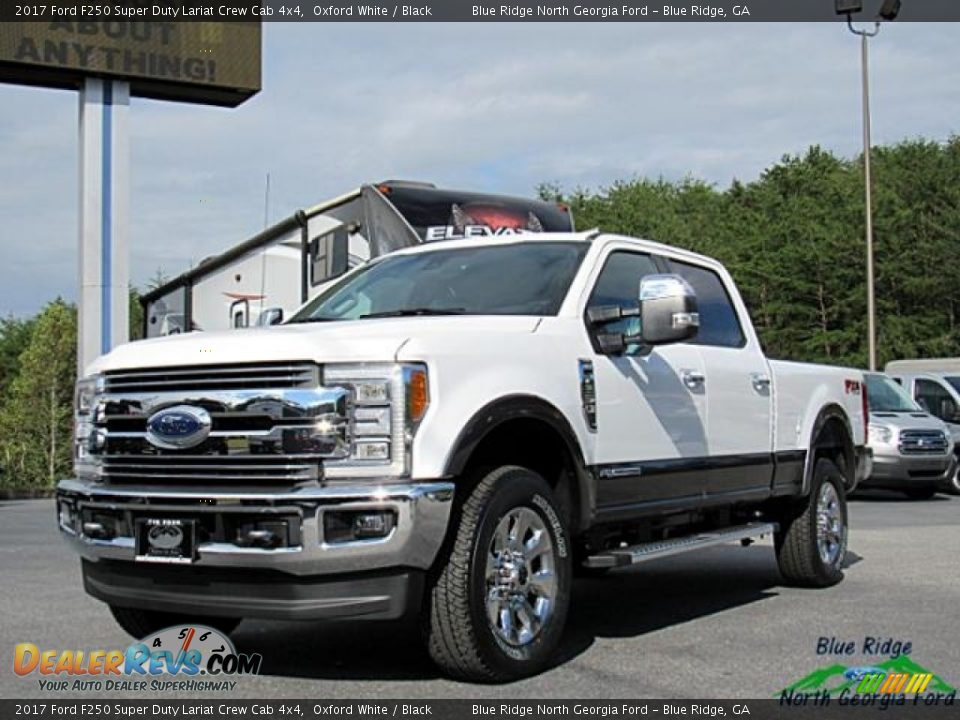 2017 Ford F250 Super Duty Lariat Crew Cab 4x4 Oxford White / Black Photo #1