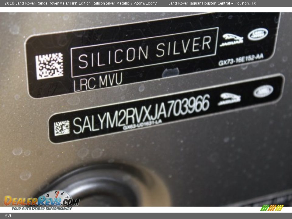 Land Rover Color Code MVU Silicon Silver Metallic