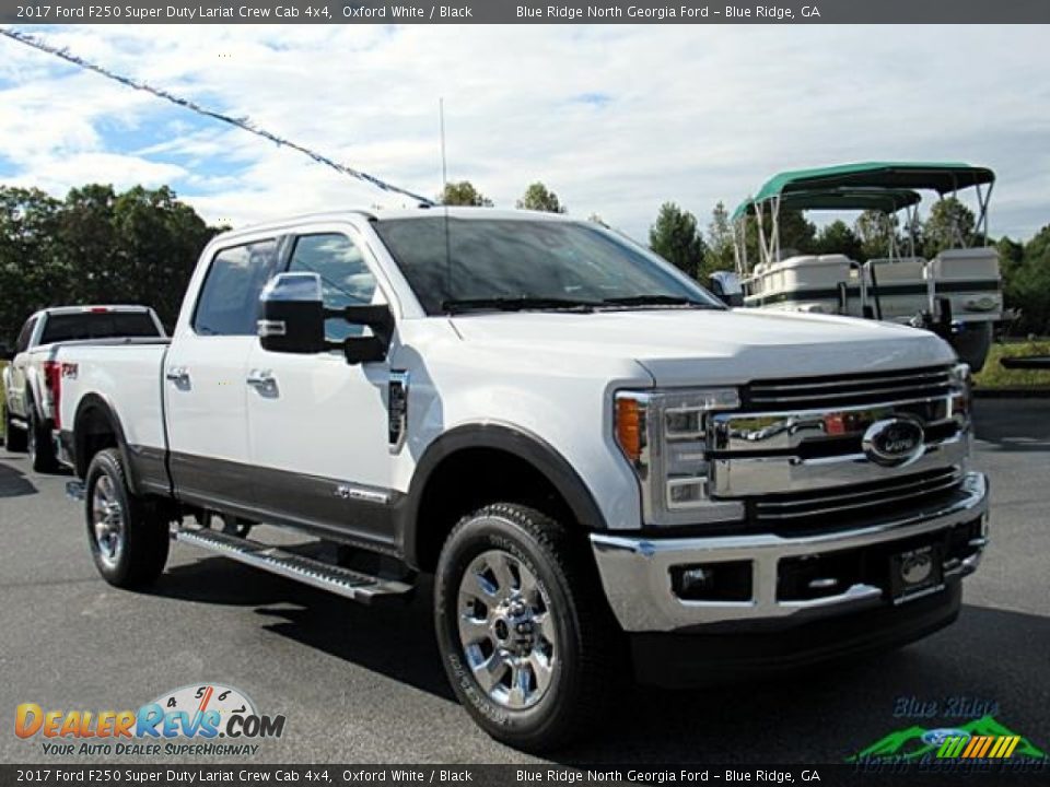 2017 Ford F250 Super Duty Lariat Crew Cab 4x4 Oxford White / Black Photo #7