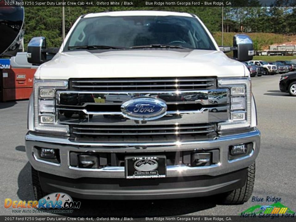 2017 Ford F250 Super Duty Lariat Crew Cab 4x4 Oxford White / Black Photo #8