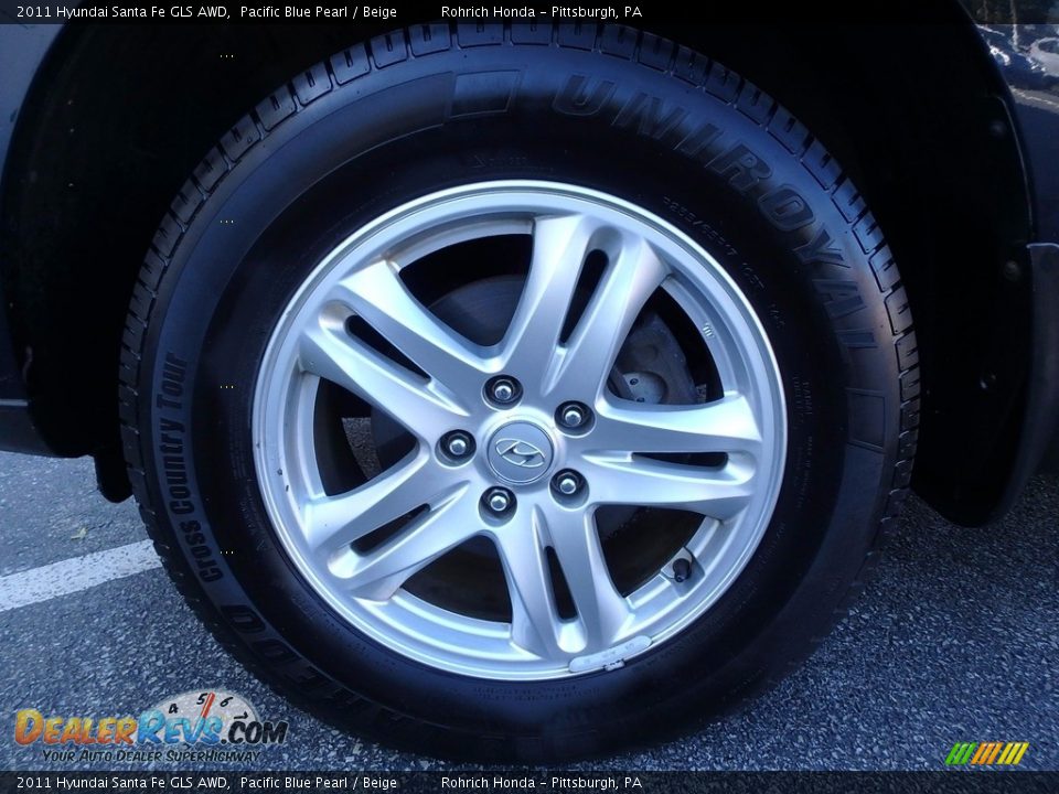2011 Hyundai Santa Fe GLS AWD Pacific Blue Pearl / Beige Photo #17