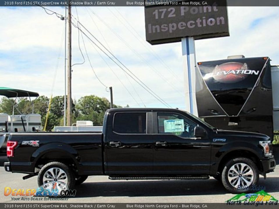 2018 Ford F150 STX SuperCrew 4x4 Shadow Black / Earth Gray Photo #6