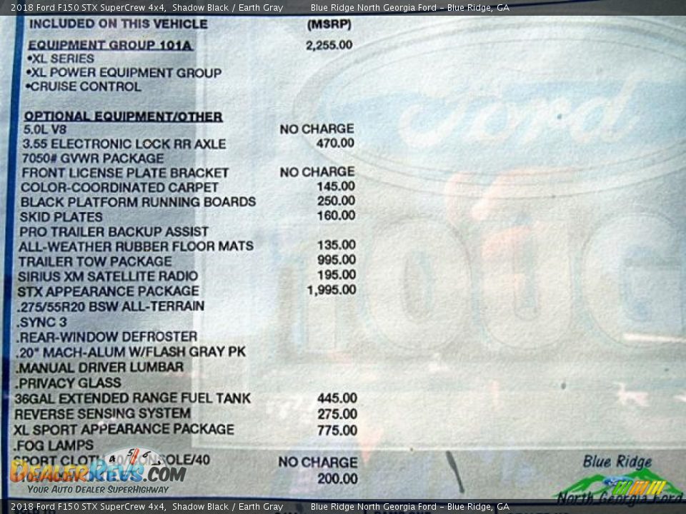 2018 Ford F150 STX SuperCrew 4x4 Shadow Black / Earth Gray Photo #24