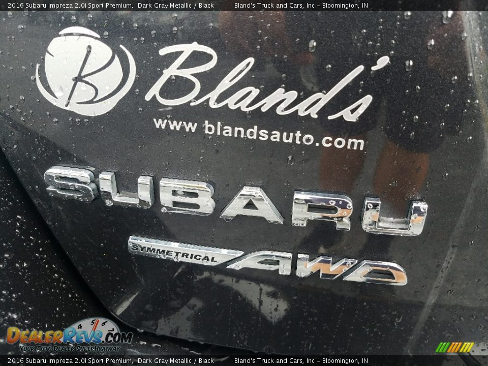 2016 Subaru Impreza 2.0i Sport Premium Dark Gray Metallic / Black Photo #5