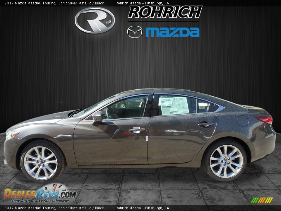 2017 Mazda Mazda6 Touring Sonic Silver Metallic / Black Photo #3