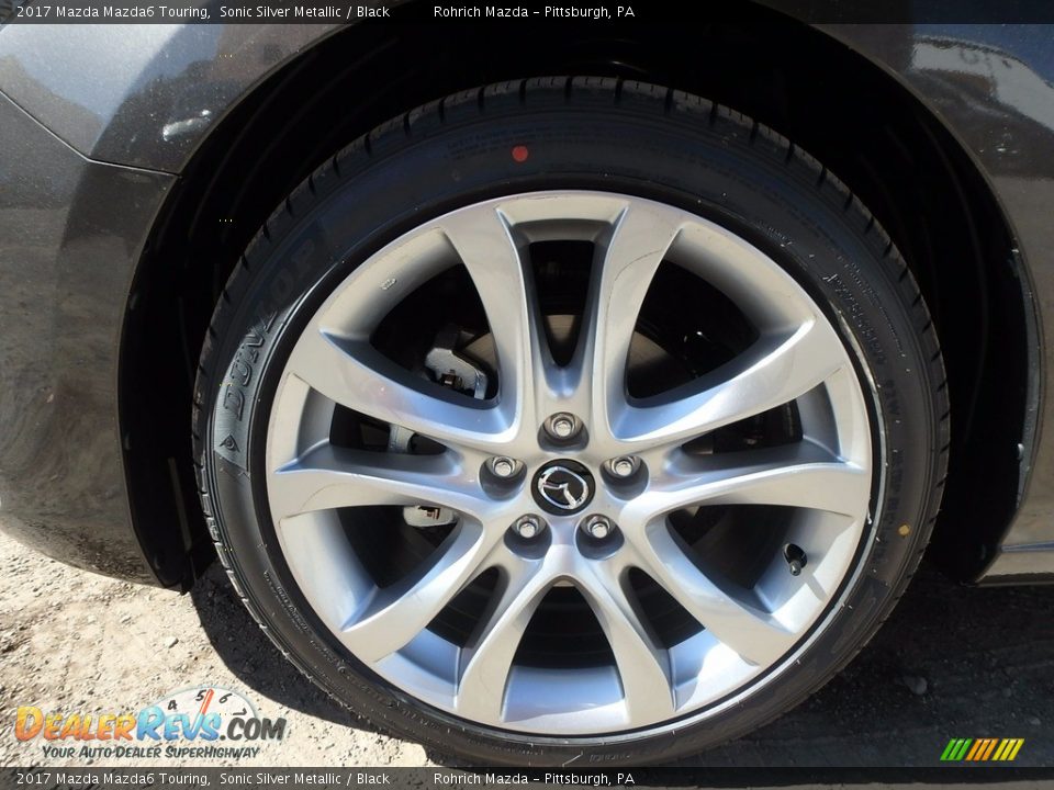 2017 Mazda Mazda6 Touring Sonic Silver Metallic / Black Photo #5