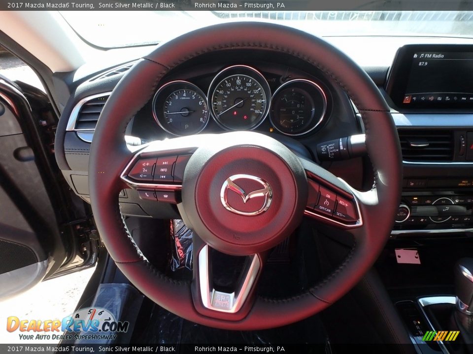 2017 Mazda Mazda6 Touring Sonic Silver Metallic / Black Photo #12