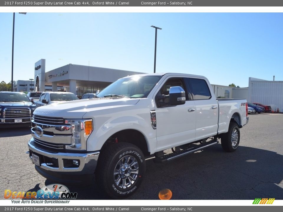 2017 Ford F250 Super Duty Lariat Crew Cab 4x4 Oxford White / Camel Photo #3