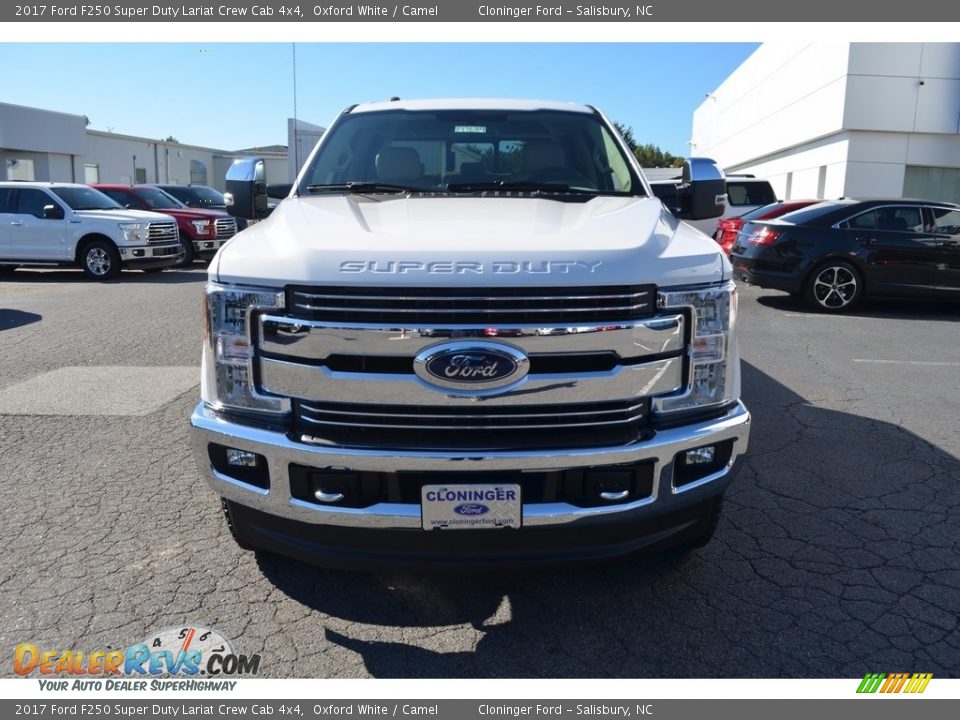 2017 Ford F250 Super Duty Lariat Crew Cab 4x4 Oxford White / Camel Photo #4