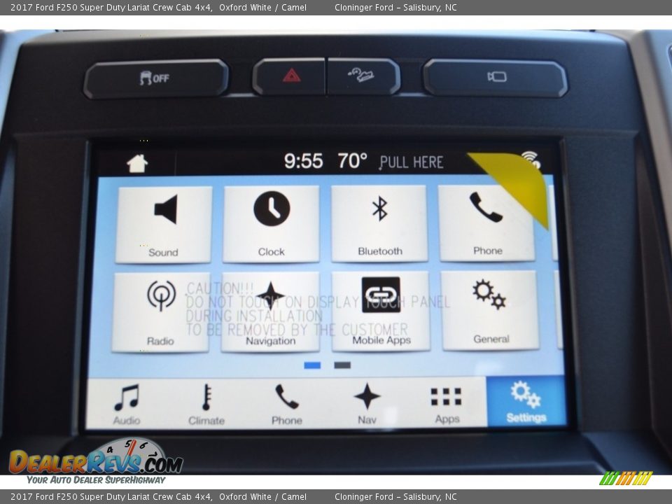 2017 Ford F250 Super Duty Lariat Crew Cab 4x4 Oxford White / Camel Photo #13