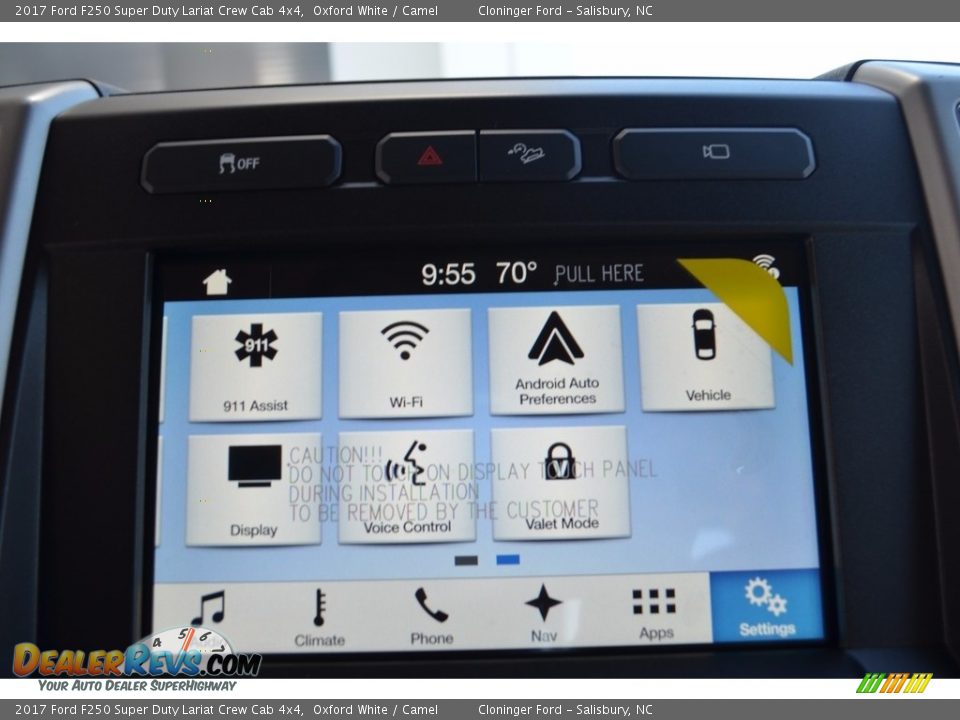 2017 Ford F250 Super Duty Lariat Crew Cab 4x4 Oxford White / Camel Photo #14