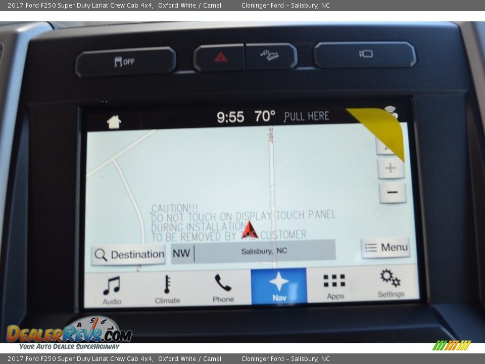 2017 Ford F250 Super Duty Lariat Crew Cab 4x4 Oxford White / Camel Photo #15
