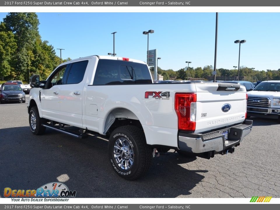 2017 Ford F250 Super Duty Lariat Crew Cab 4x4 Oxford White / Camel Photo #24