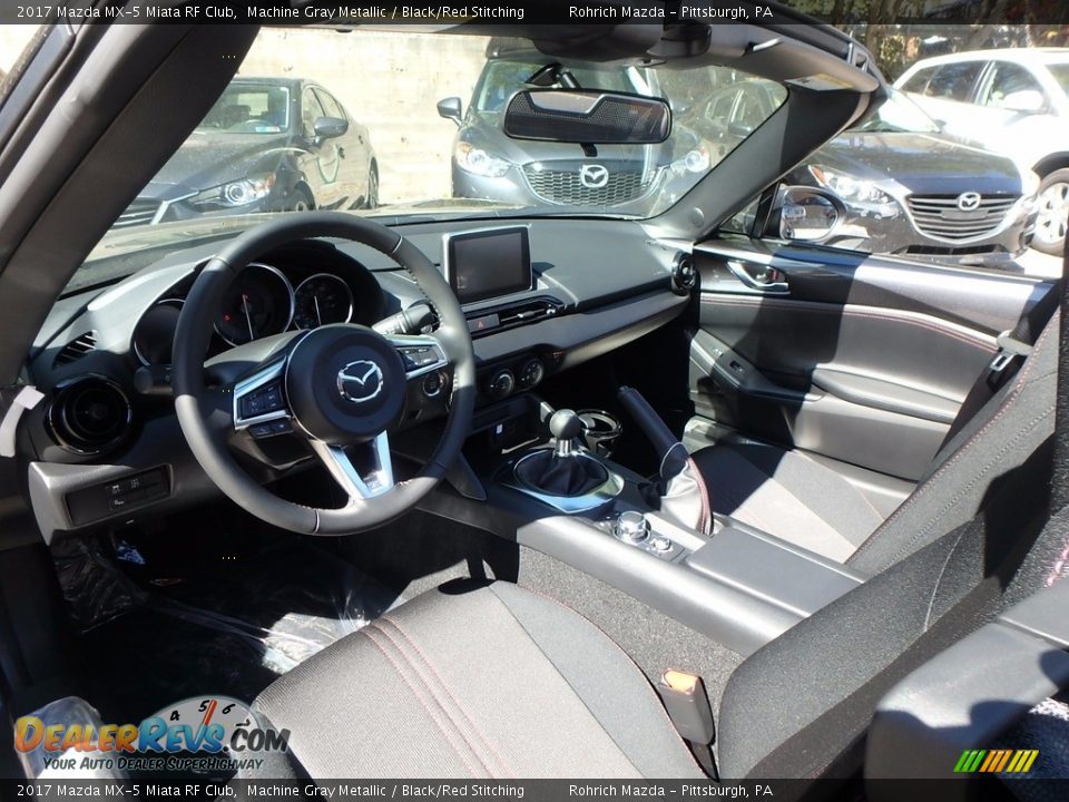 2017 Mazda MX-5 Miata RF Club Machine Gray Metallic / Black/Red Stitching Photo #8